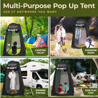 Outsmart Gadgets Outdoor Camping Toilet With Pop-Up Privacy Tent And Night Lantern, Portable Toilet Set For Comfortable Camping