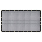 Windscreensupplyco 60-70 12 Ft X 16 Ft Mesh Tarpshade Cloth 9-Needle Knitted Heavy Duty Black With Grommets For Green House, Gar