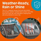 Retrospec Rover Plus Bike Trailer for Kids - Foldable Single/Double Passenger Design with 5-Point Safety Harness, Weather-Resist