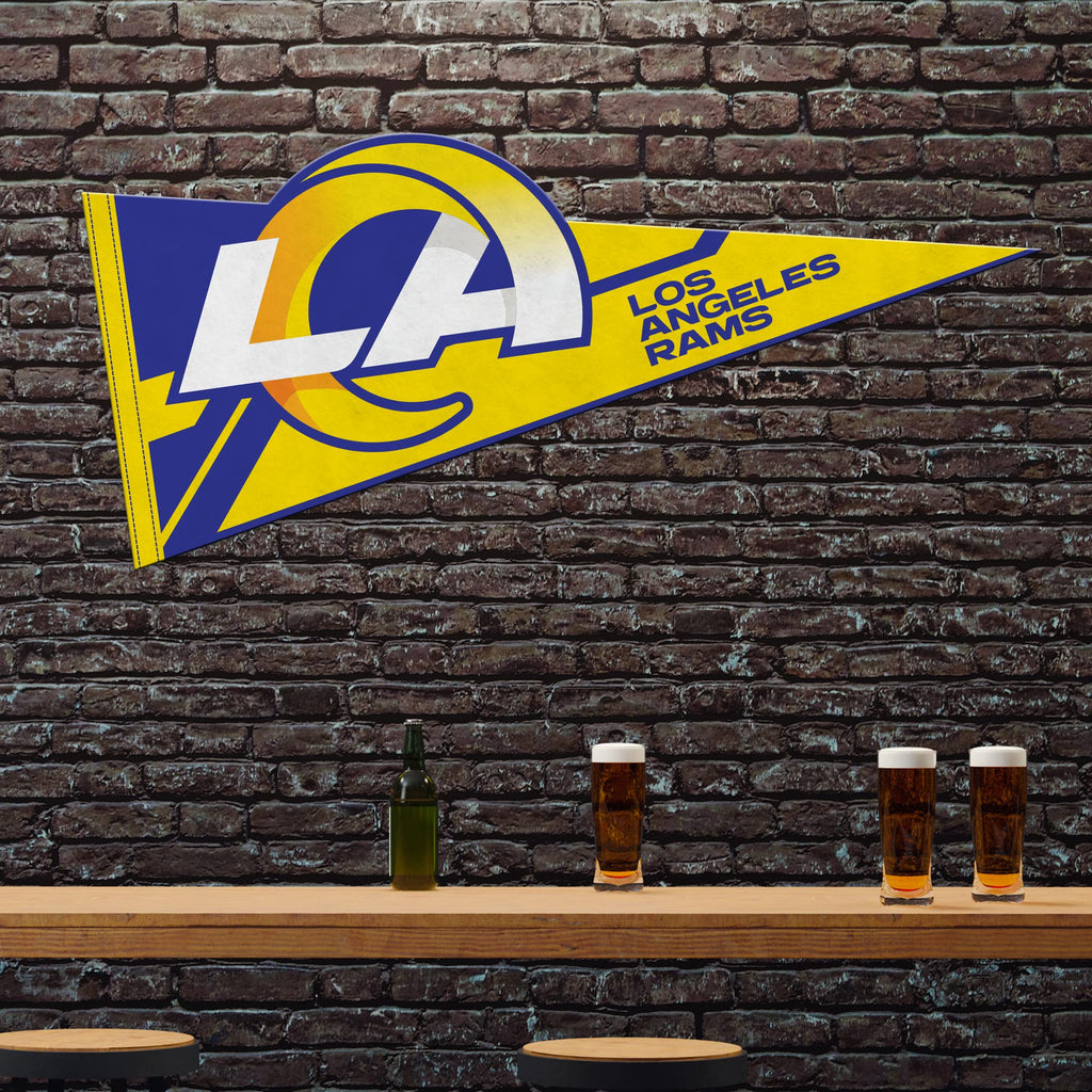 Rico Industries Nfl Football Los Angeles Rams Soft Felt Pennant - Ez To Hang - Home D  Cor (Game Room, Man Cave, Bed Room)