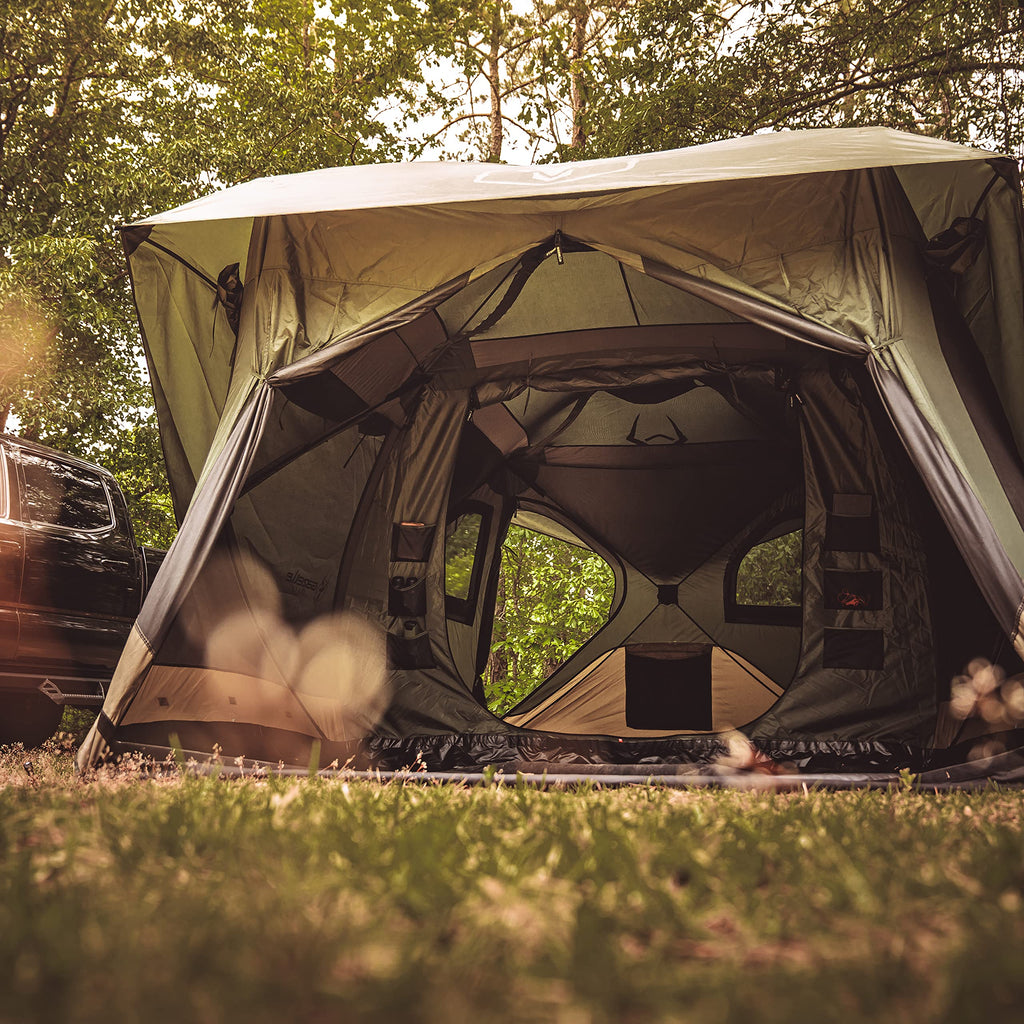 Gazelle Tents T4 Plus Hub Tent Overland Edition, Easy 90 Second Set-Up, Waterproof, UV Resistant, Footprint, All-Terrain Stakes,