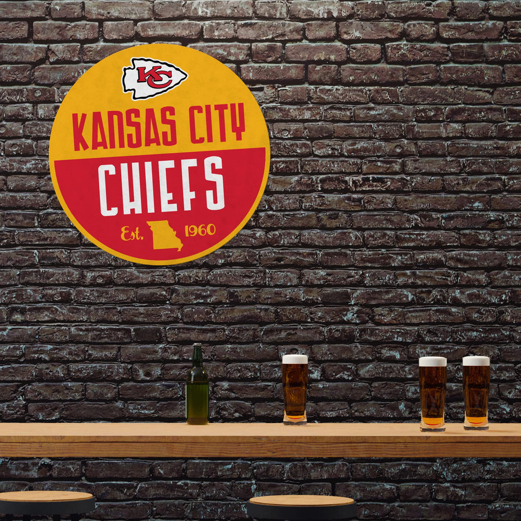 Rico Industries Nfl Football Kansas City Chiefs Classic Shape Cut Pennant - Home And Living Room D  Cor - Soft Felt Ez To Hang