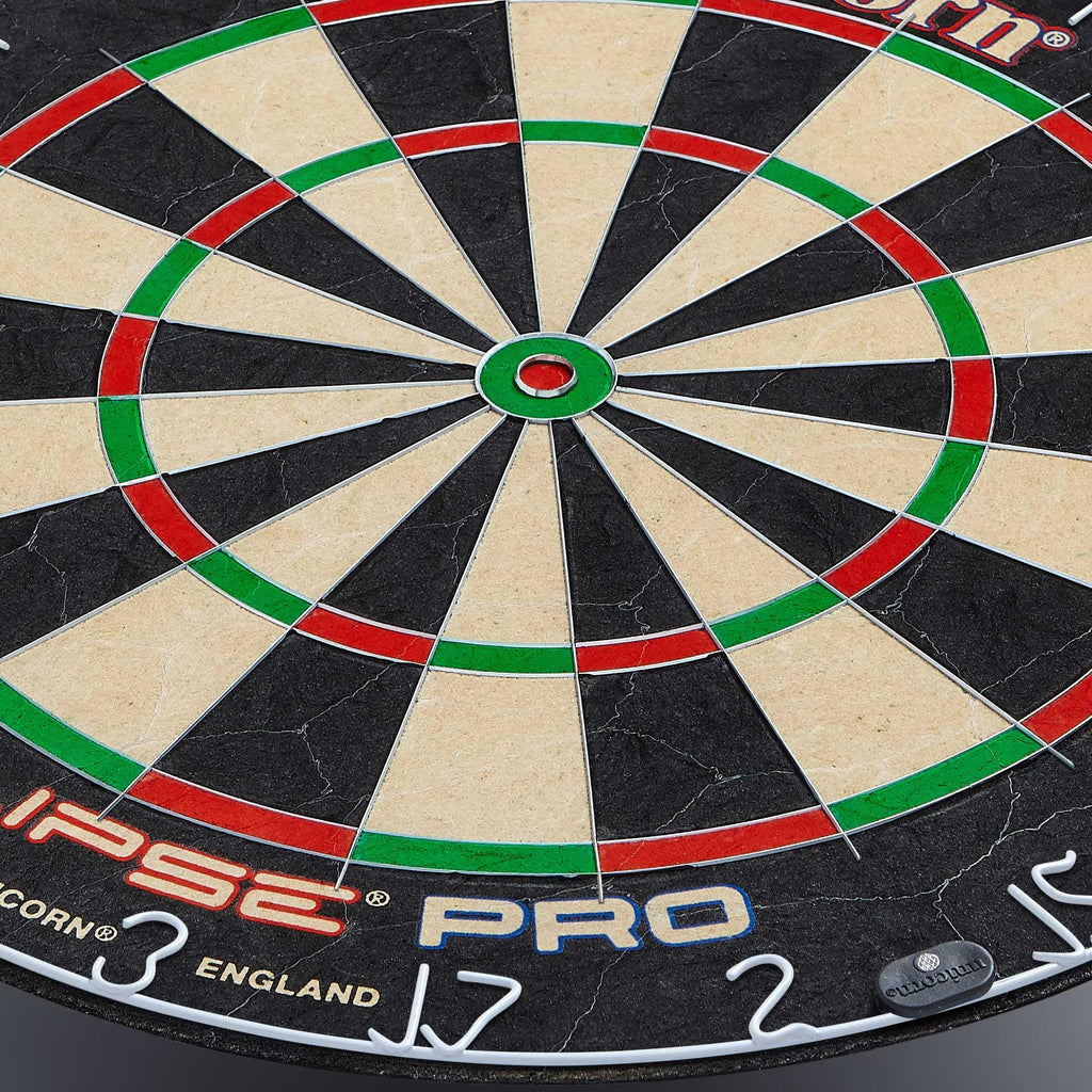 Unicorn Eclipse Pro Dart Board With Ultra Slim Segmentation - 30% Thinner Than Conventional Boards - For Increased Scoring And R