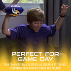 Franklin Sports Nfl Team Foam Footballs - Soft Foam Youth Mini Footballs For All Nfl Teams - Kids Junior 8.5'' Football + Air Pu