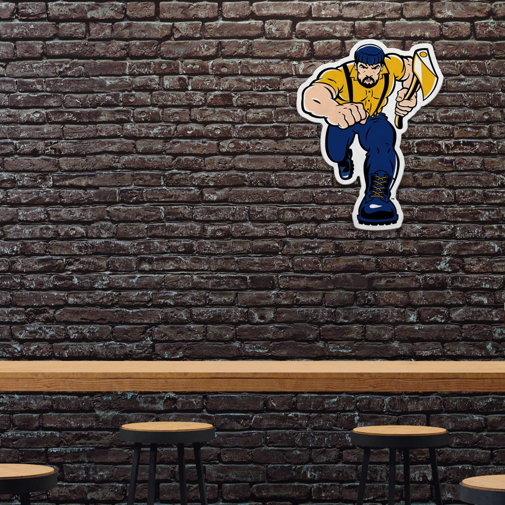 Rico Industries Ncaa Northern Arizona Lumberjacks Mascot Shape Cut Pennant - Home And Living Room D  Cor - Soft Felt Ez To Hang,