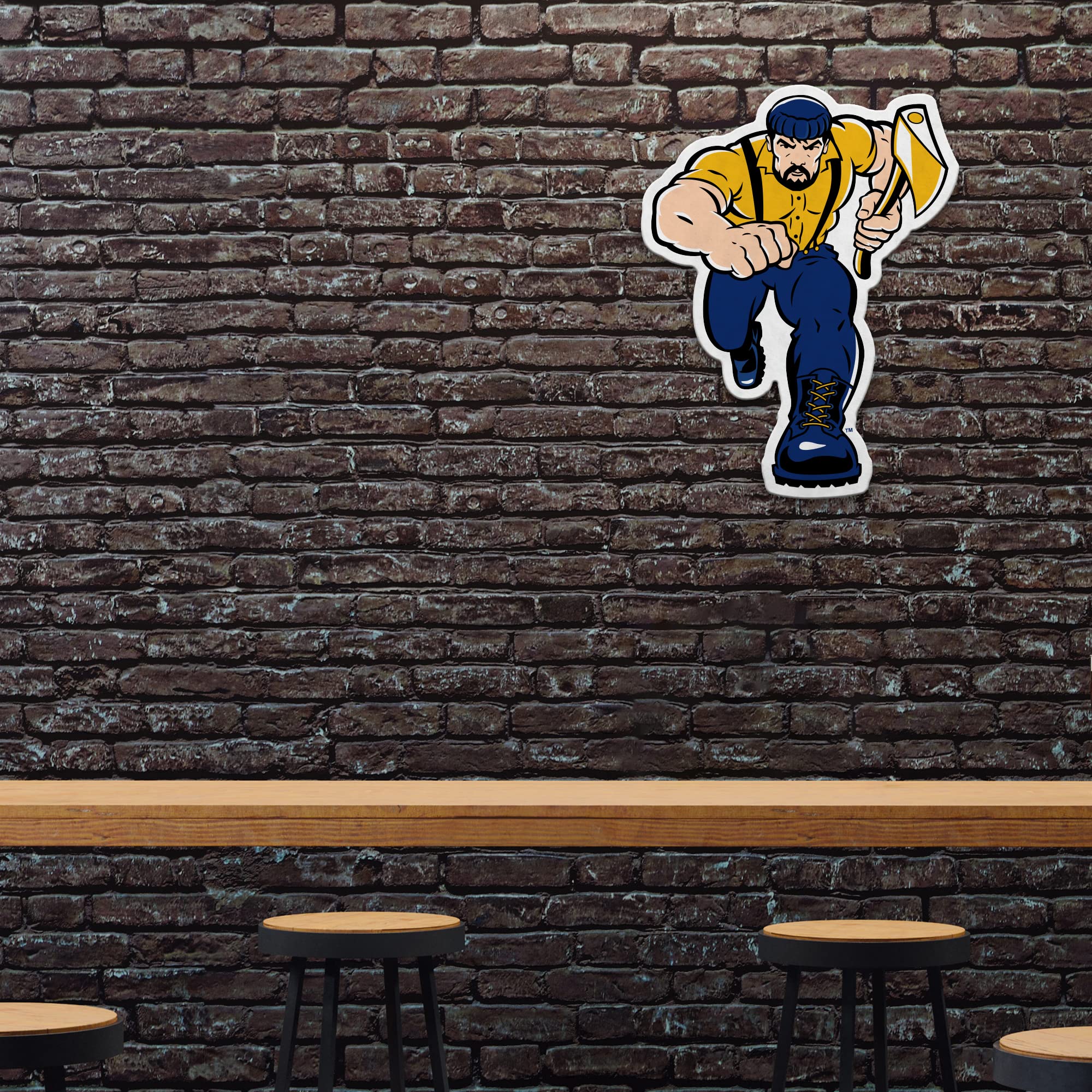 Rico Industries Ncaa Northern Arizona Lumberjacks Mascot Shape Cut Pennant - Home And Living Room D  Cor - Soft Felt Ez To Hang,