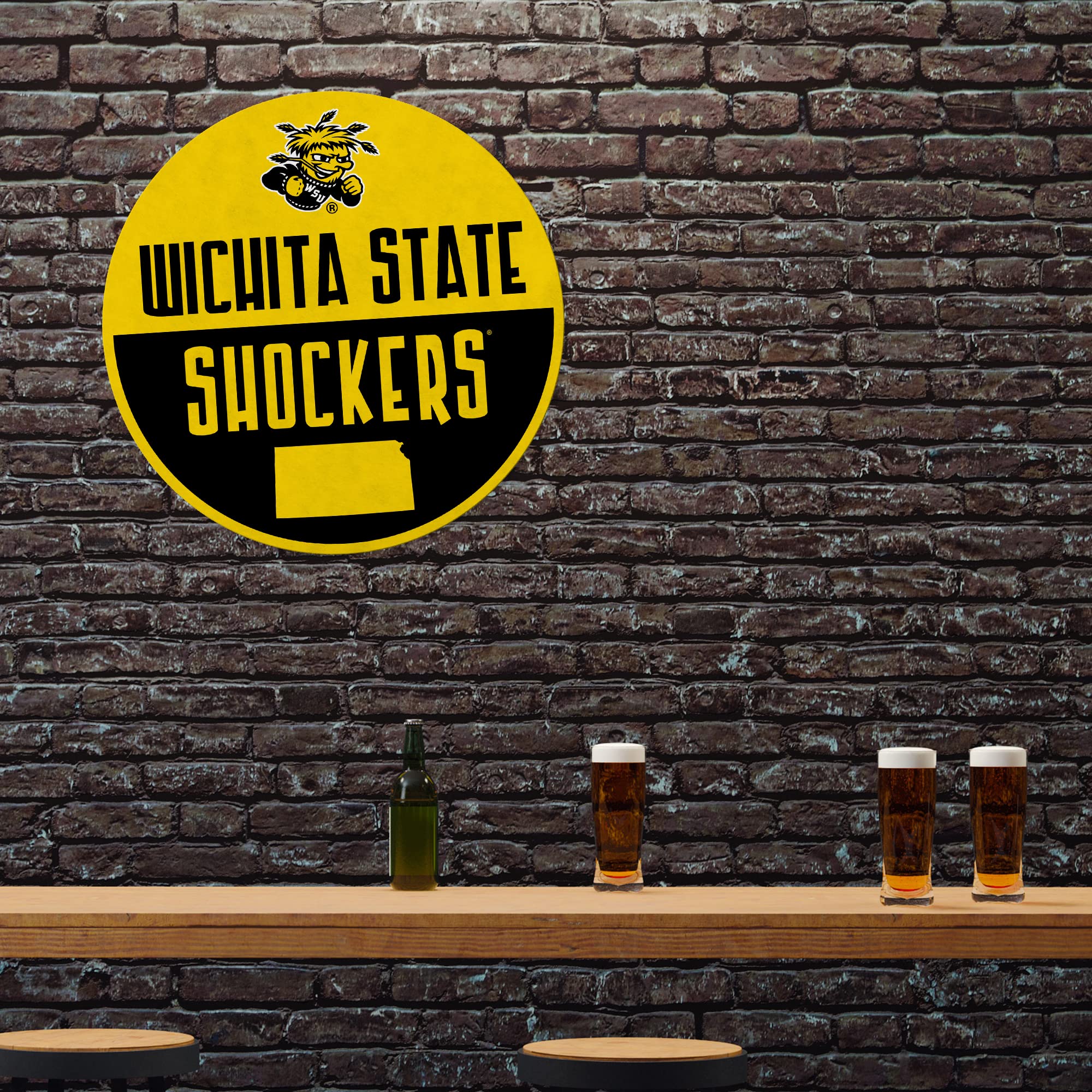 Rico Industries Ncaa Wichita State Shockers Classic Shape Cut Pennant - Home And Living Room D  Cor - Soft Felt Ez To Hang 20.5
