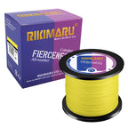 Rikimaru Braided Fishing Line Abrasion Resistant Superline Zero Stretch&Low Memory Extra Thin Diameter Yellow 1094Yds,20Lb