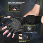 Ihuan Ventilated Weight Lifting Gym Workout Gloves With Wrist Wrap Support For Men & Women, Full Palm Protection, For Weightlift