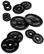 Fitvids Olympic 2-Inch Cast Iron Plate Weight Plate For Strength Training And Weightlifting, Vintage Style, Alloy Steel,25Lb Pai