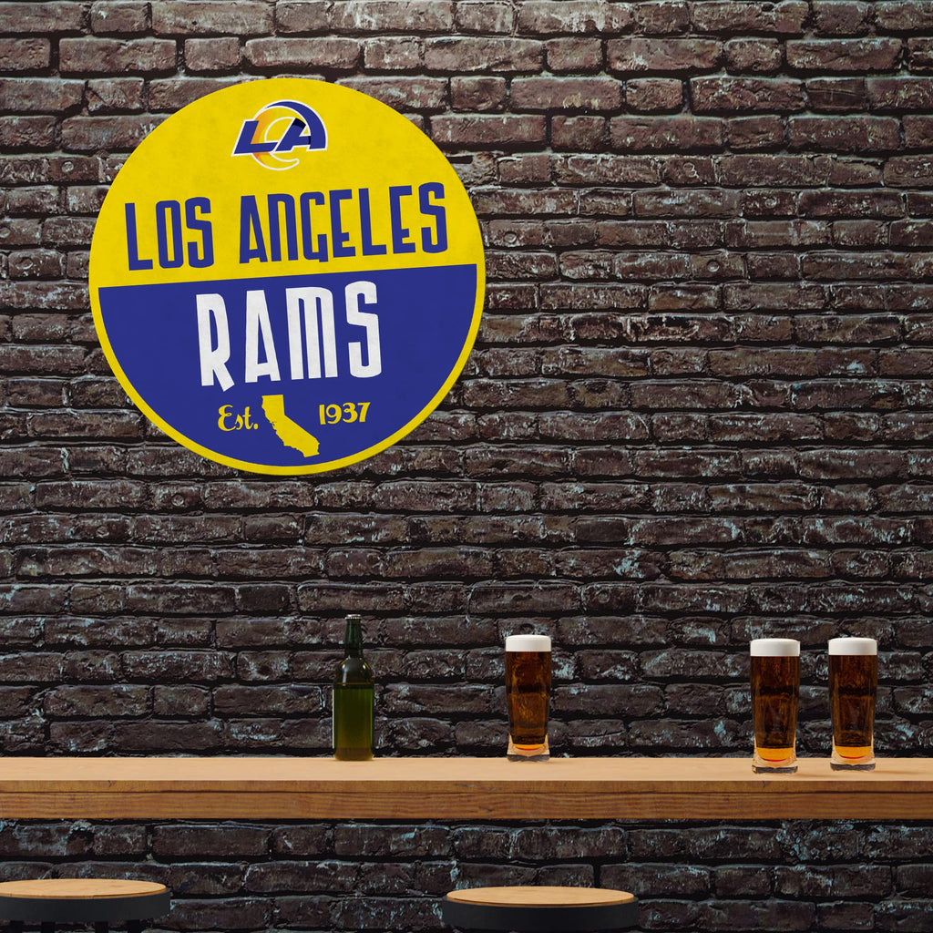 Rico Industries Nfl Football Los Angeles Rams Classic Shape Cut Pennant - Home And Living Room D  Cor - Soft Felt Ez To Hang