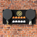 Stiga Ping Pong Storage Wall Rack | Holds Up To 10 Balls And 6 Paddles | Easy Mount For Any Flat Surface
