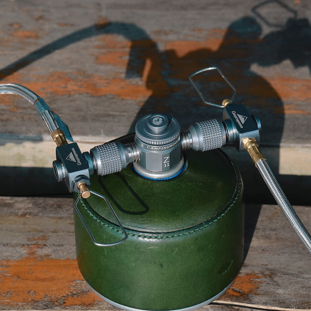 Campingmoon 3 Outlet Camping Stove Adapter For En417 Lindal Valve Canister Device Z31