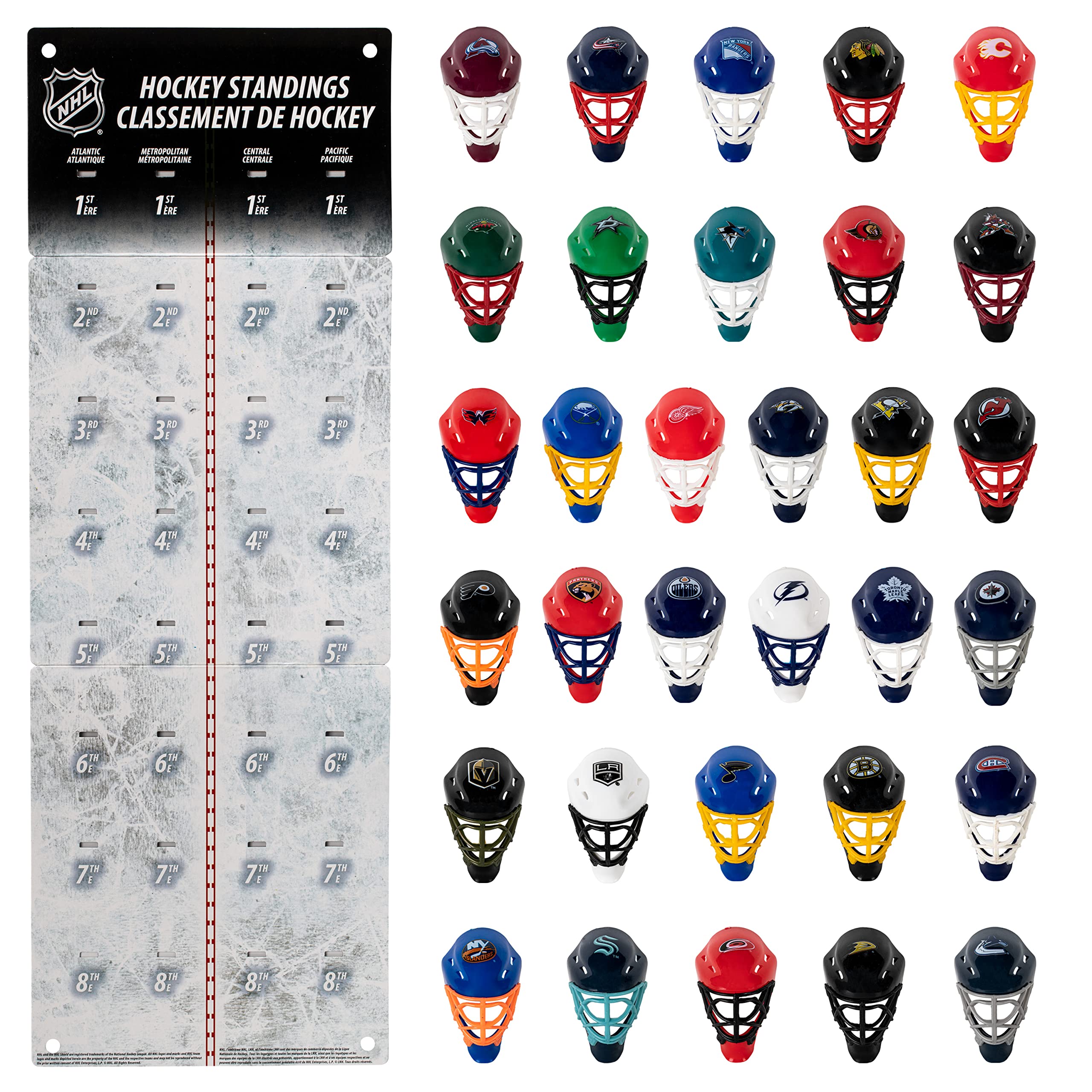 Franklin Sports Nhl Goalie Mask Tracker - Micro Mask Tracking - All 32 Teams Available - Seattle Kraken