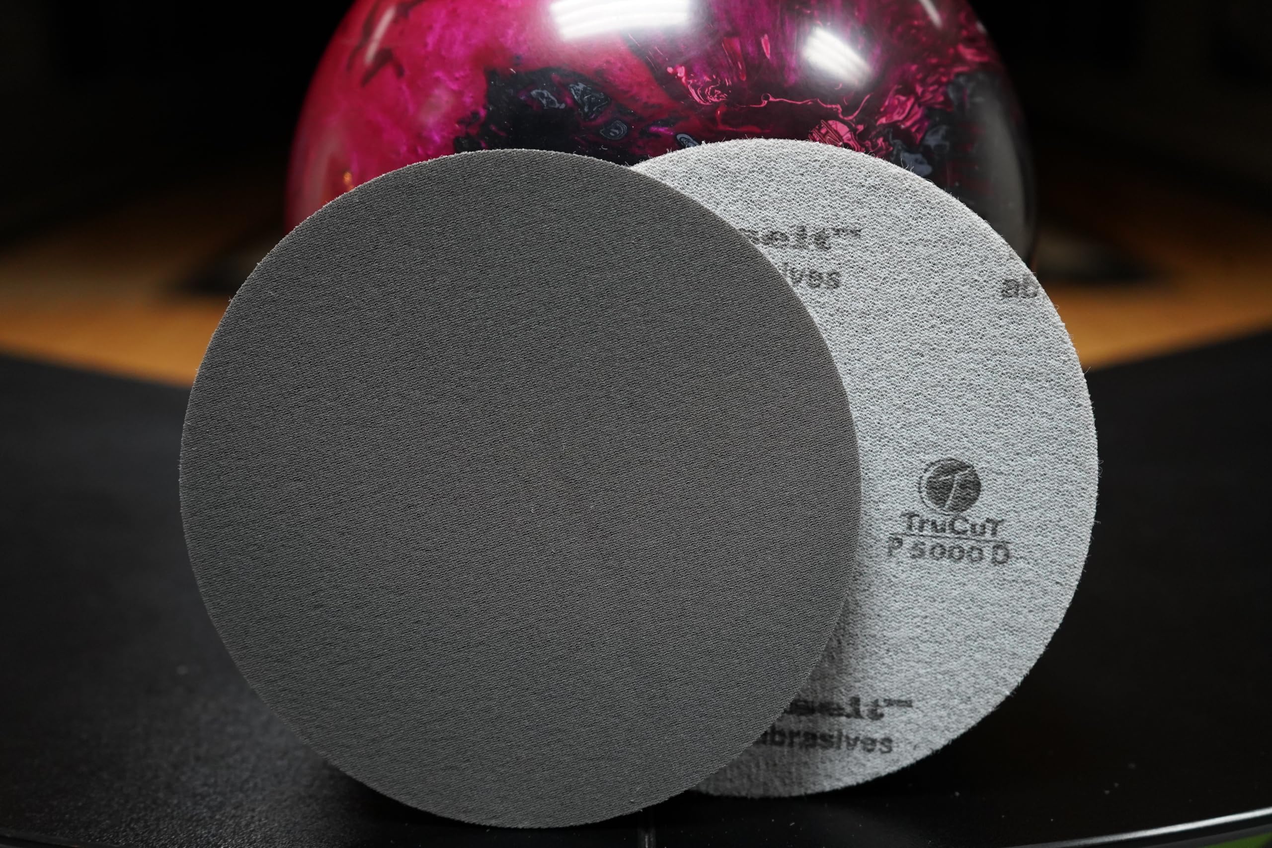 Trucut Sanding Pad  P5000D Grit  6'' Diameter  Sanding Pads Made For Bowling Balls  Bowling Ball Resurfacing Pads  Surface Manag