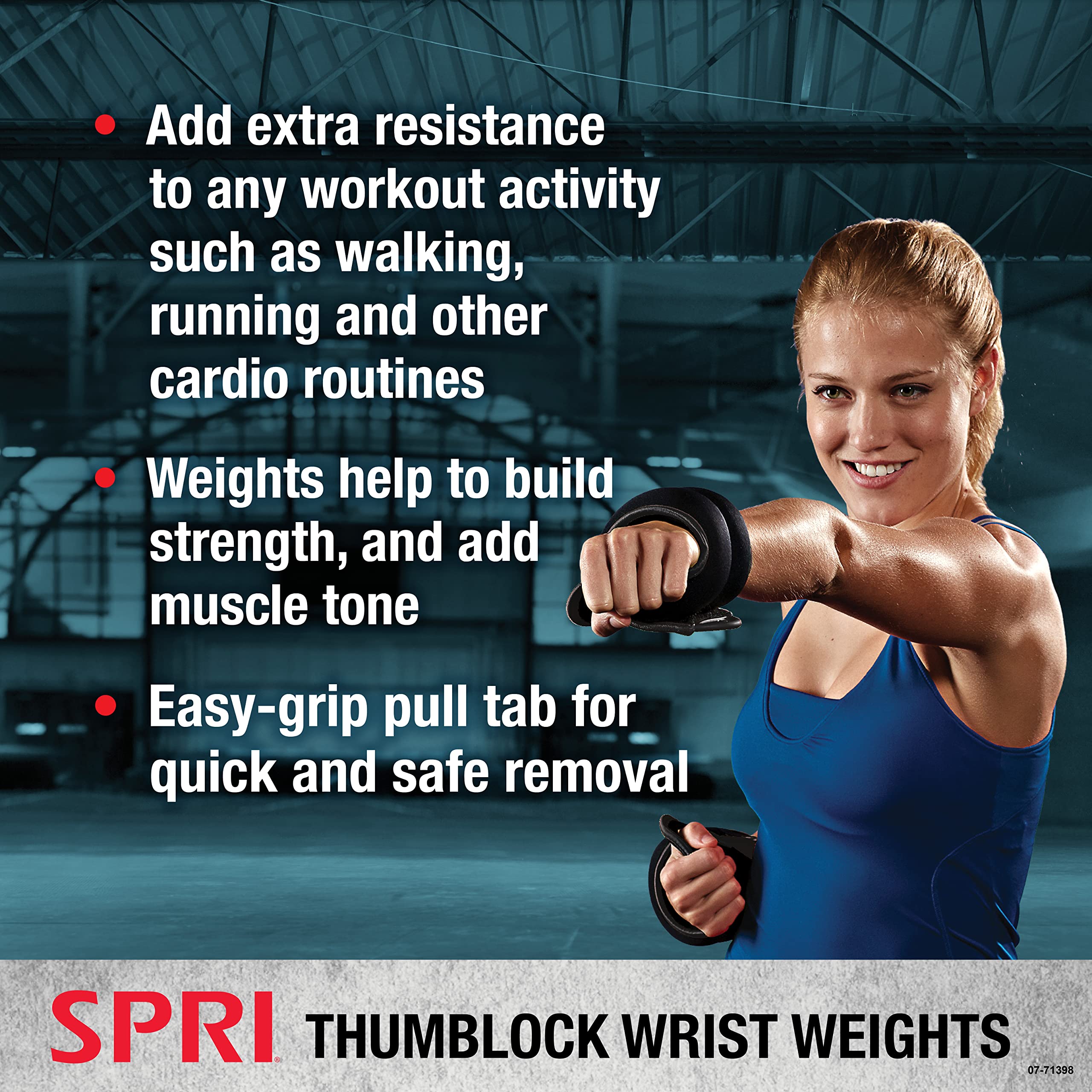 Spri Thumblock Wrist Weights - Arm Weights Set For Women And Men - Upper Body Conditioning And Endurance Tool - For Home Gym And