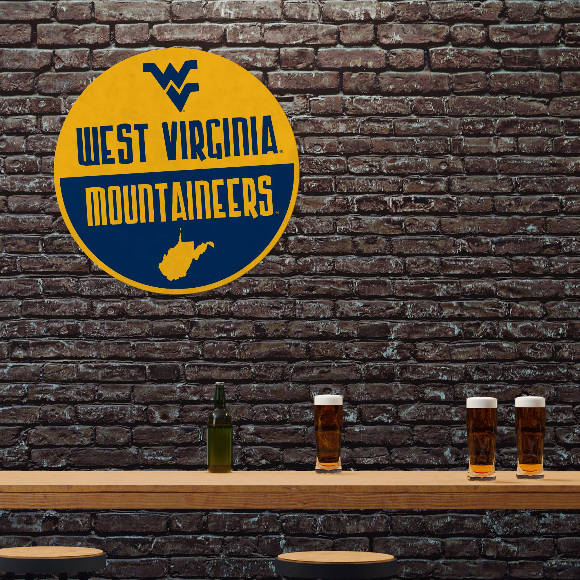 Rico Industries Ncaa West Virginia Mountaineers Classic Shape Cut Pennant - Home And Living Room D  Cor - Soft Felt Ez To Hang