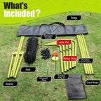 7x4 Ft Volleyball Rebounder Net with Portable Travel Bag, 5-Angle Adjustable Rebounder Net for Practicing Digging, Setting, Spik