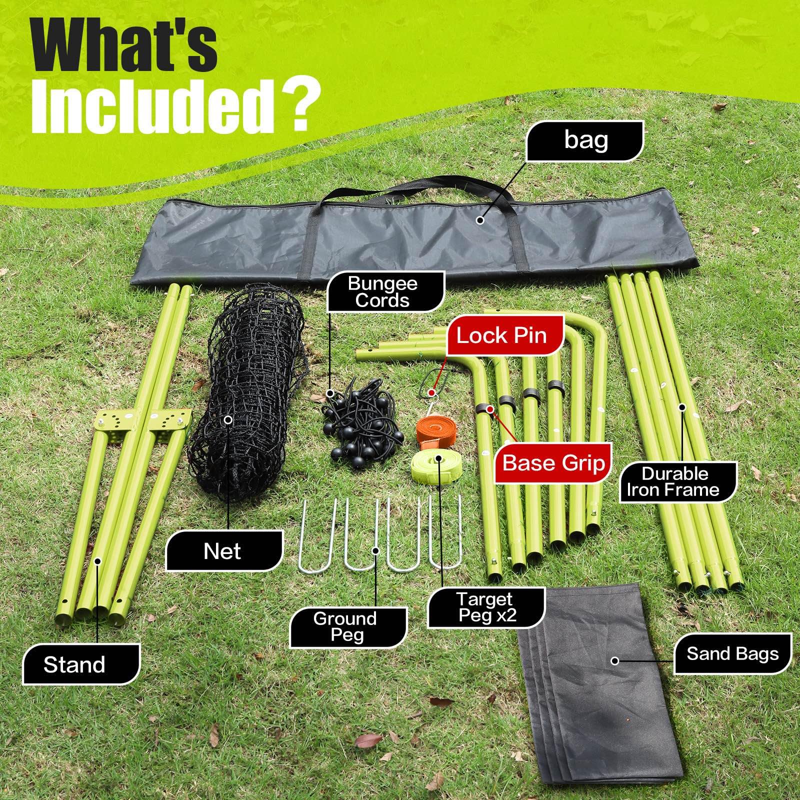 7x4 Ft Volleyball Rebounder Net with Portable Travel Bag, 5-Angle Adjustable Rebounder Net for Practicing Digging, Setting, Spik