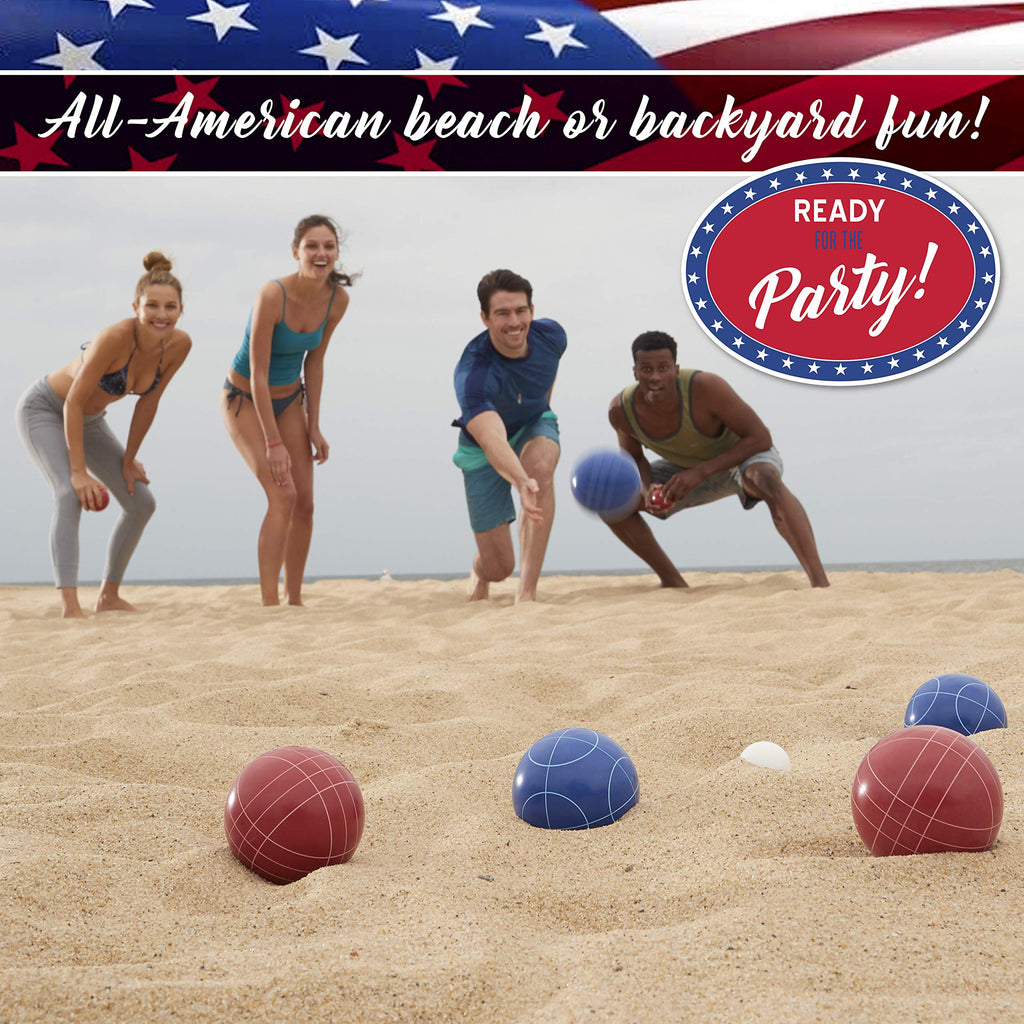 Franklin Sports Bocce Ball Set - 8 All Weather 90Mm Bocce Balls, 1 Pallino And Carrying Case - Beach, Backyard Lawn Or Outdoor P