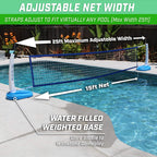 Gosports Splash Net Pro Pool Volleyball Net Includes 2 Water Volleyballs And Pump