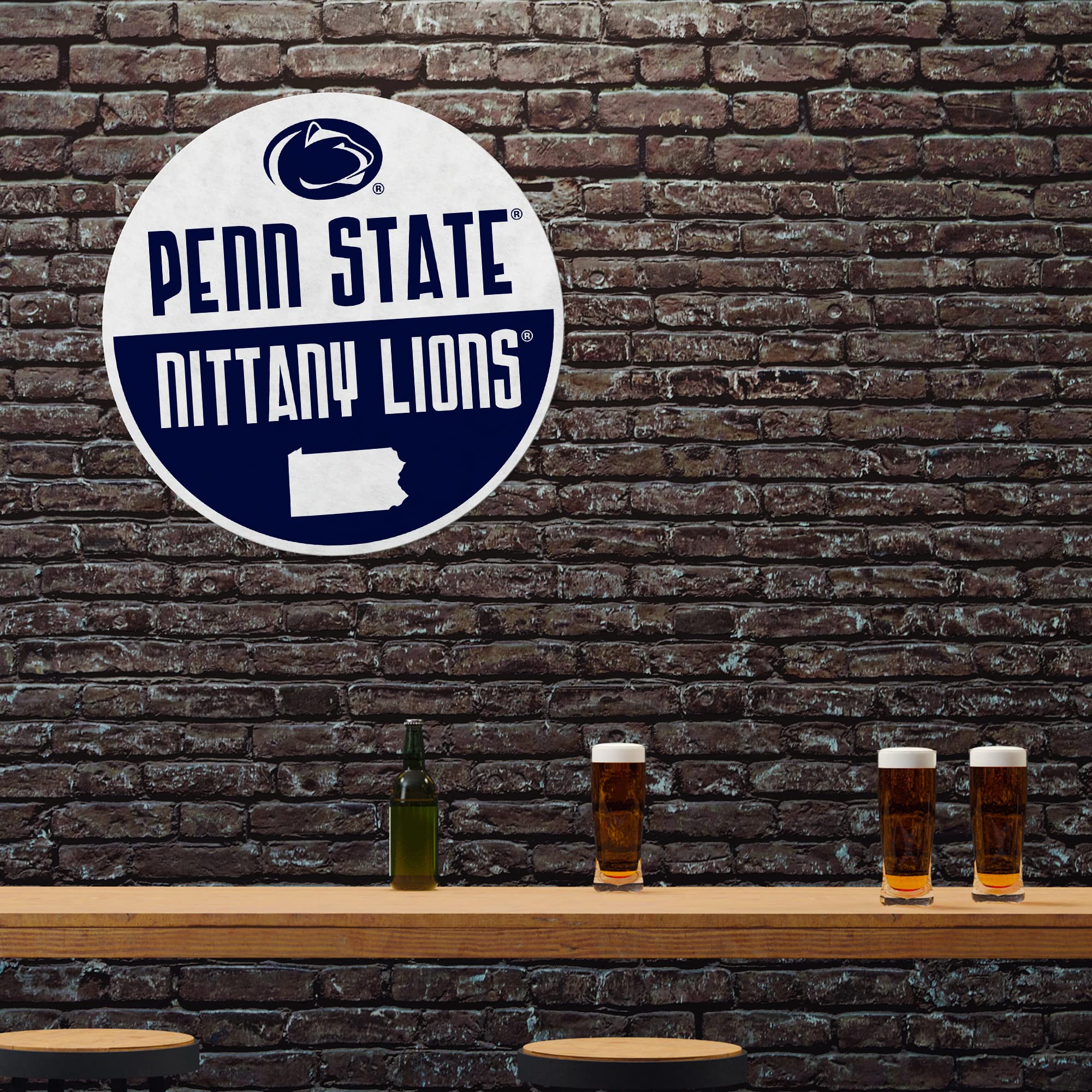 Rico Industries Ncaa Penn State Nittany Lions - Psu Classic Shape Cut Pennant - Home And Living Room D  Cor - Soft Felt Ez To Ha