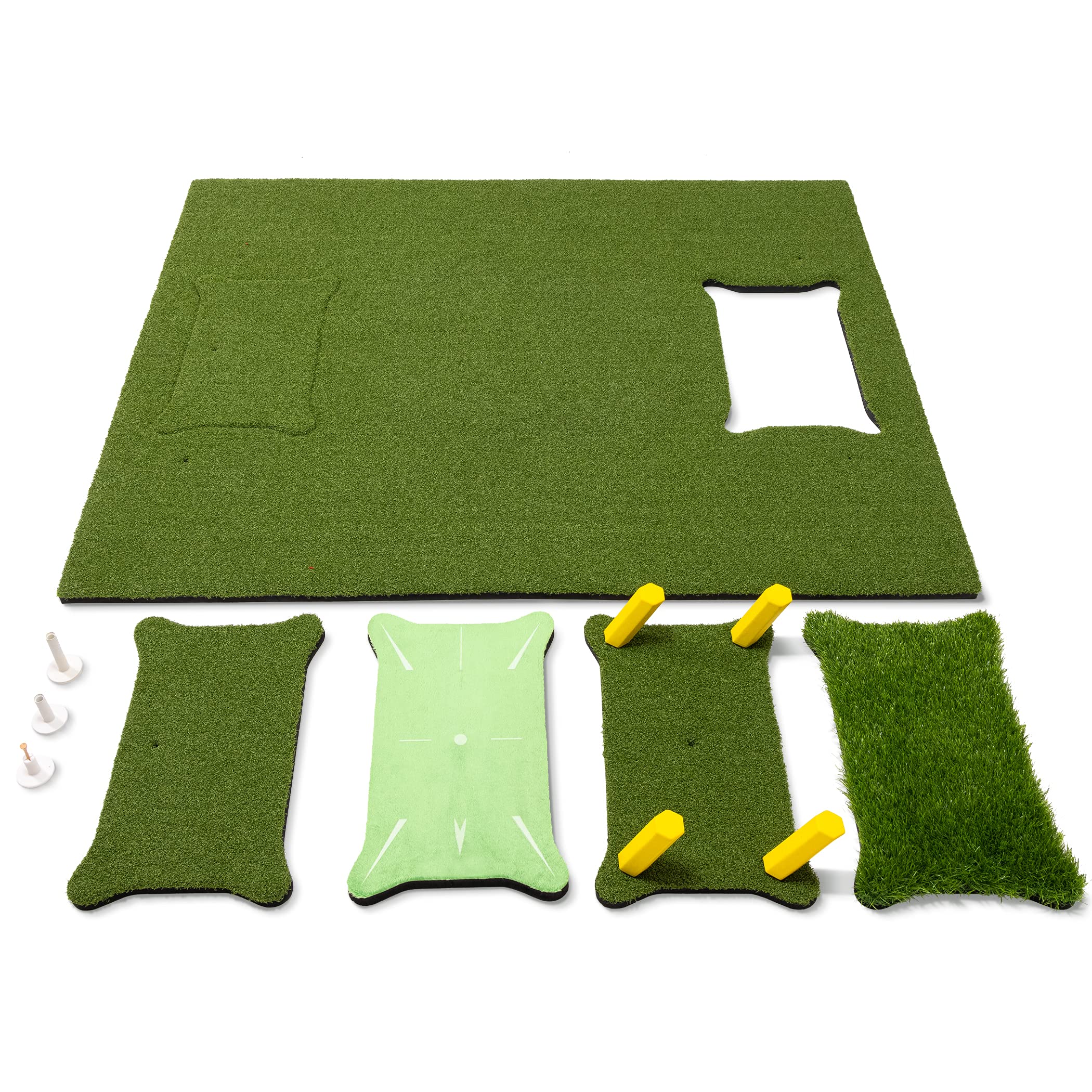 Gosports 5 Ft X 4 Ft Pro Golf Practice Hitting Mat, Includes 5 Interchangeable Inserts For The Ultimate At-Home Instruction