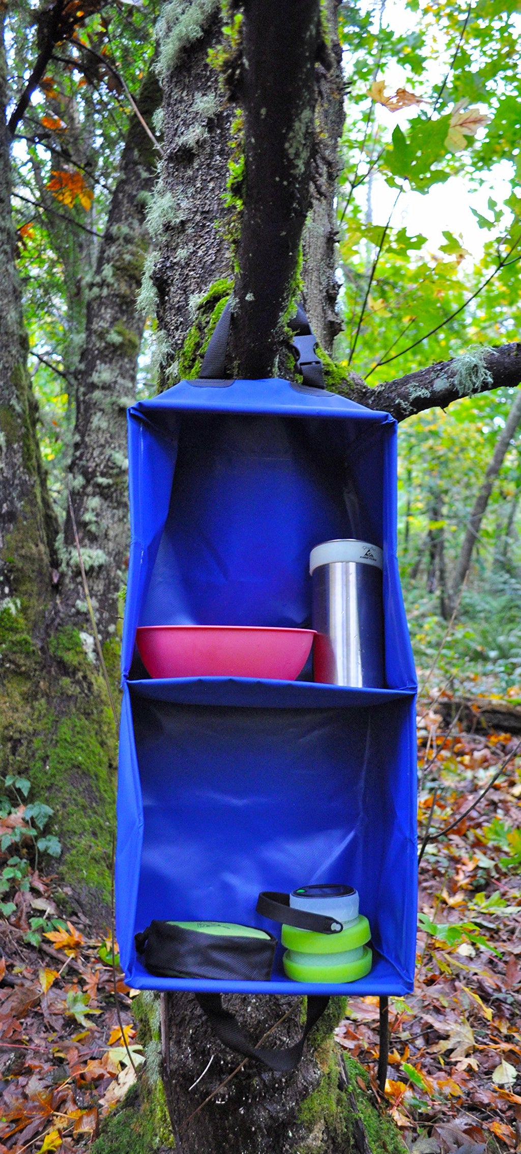 Seattle Sports Collapsible Square Pack Sink Dual Dish Wash Basin For Camping, Outfitter Class, Double Basin, 25 Liter, Blue