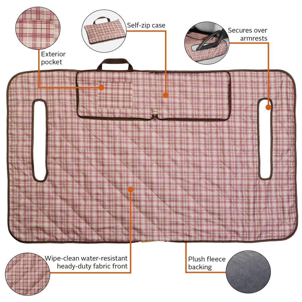 Classic Accessories Fairway Golf Cart Seat Blanket, Heritage Plaid