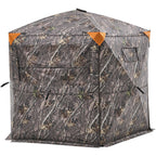 Vevor Hunting Blind, 6-7 Person Ground Blinds With Carrying Bag, Portable Camouflage Tent, Reinforced Durable Concealed Shelter