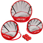 Golf Chip-N-Net Sports 3 Piece Chipping Nets Target Practice Set With Accessories Including 12 Practice Golf Balls And A Complim
