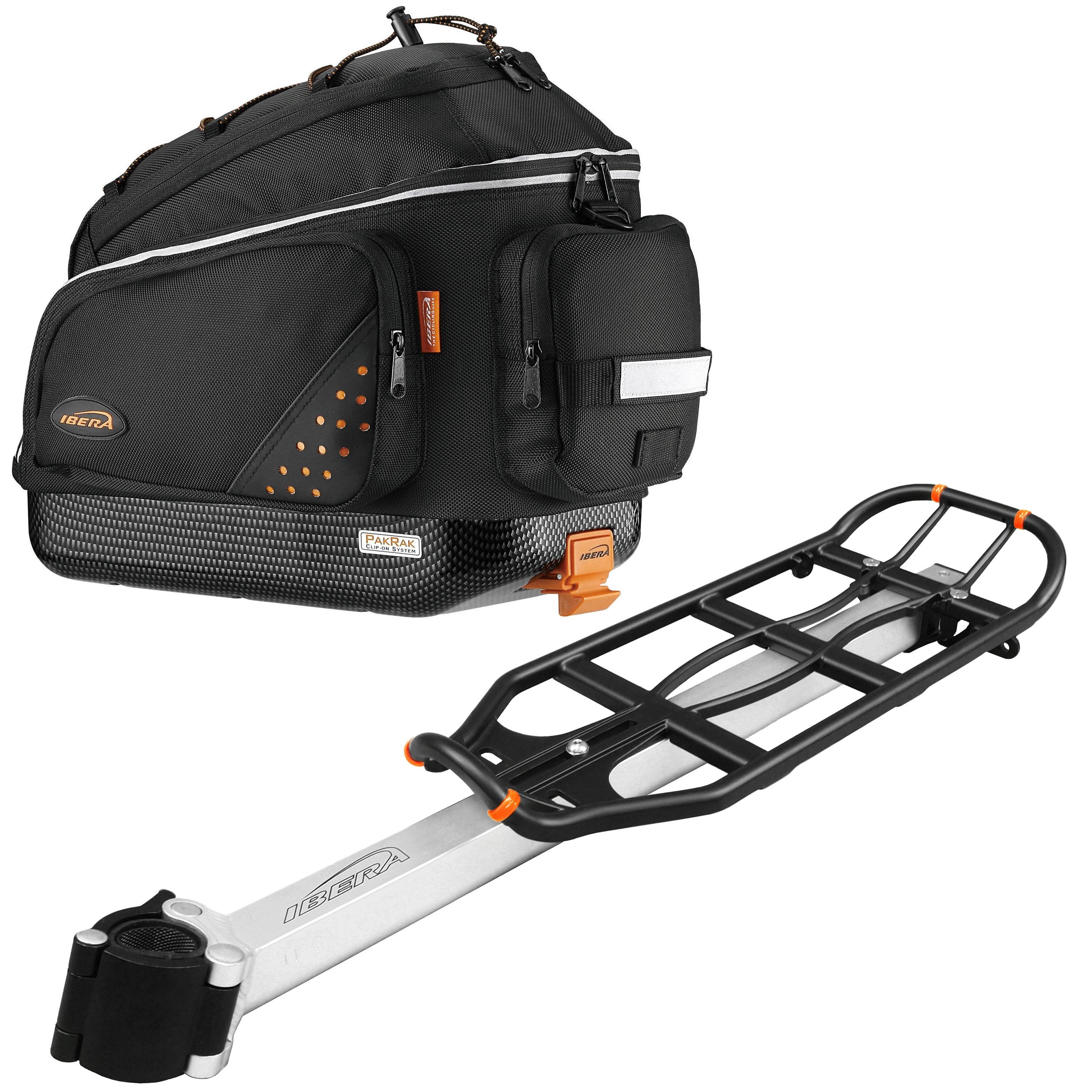 Ibera PakRak Bicycle Seat Post Commuter Rack and Quick-Release Bag