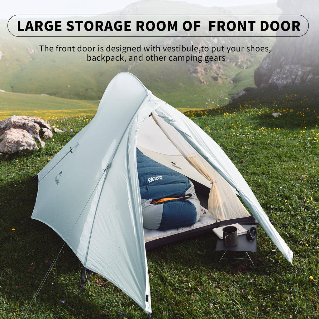 Naturehike Cloud-Up 1 Person Tent, Lightweight Backpacking Tents For One Man, Waterproof Ultralight One Person Tent For Camping