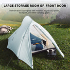 Naturehike Cloud Up Ul 2 Person Backpacking Tent, Double Layer Two Person Tent With Footprint, 15D Nylon Waterproof Ultralight T