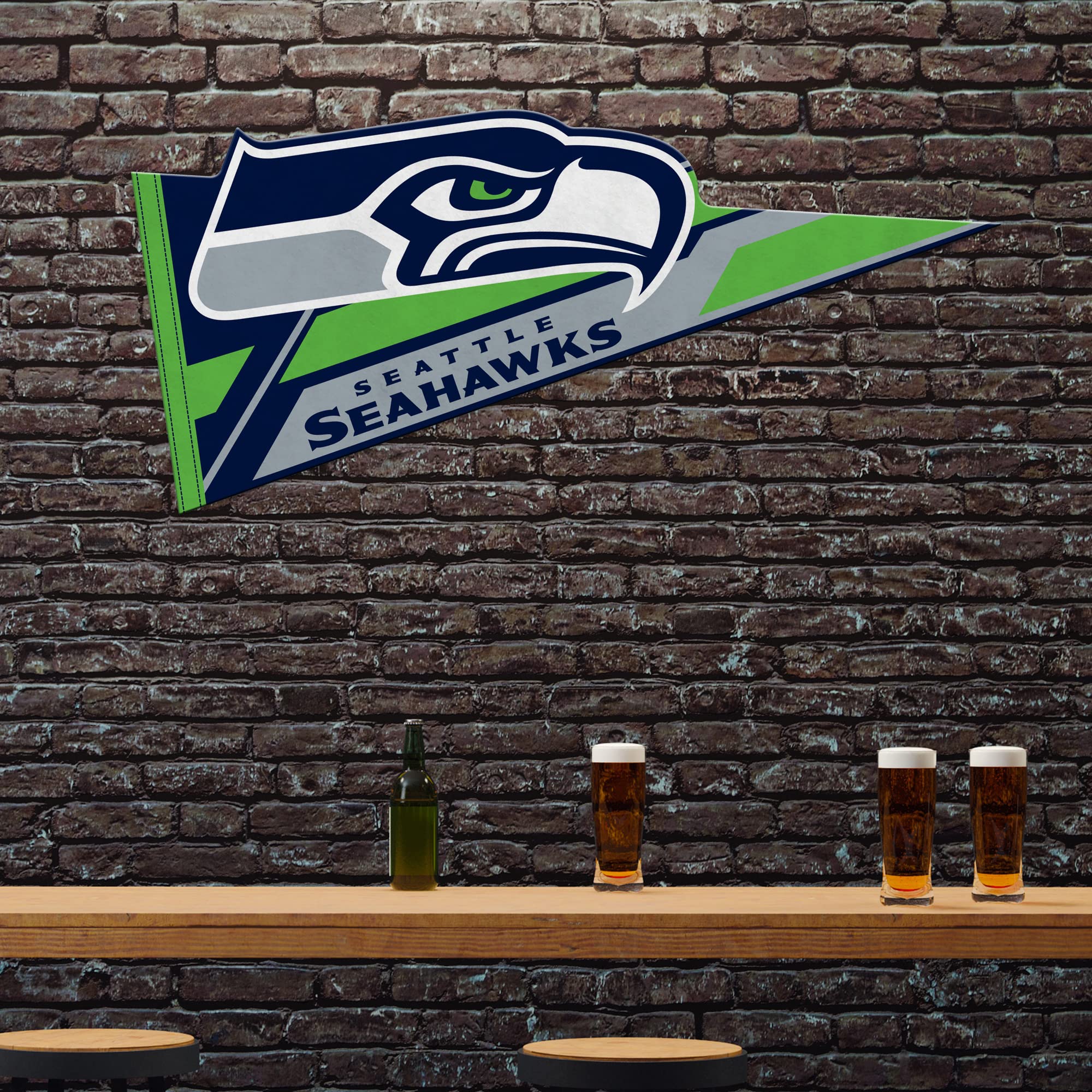 Rico Industries Nfl Football Seattle Seahawks Soft Felt Pennant - Ez To Hang - Home D  Cor (Game Room, Man Cave, Bed Room)