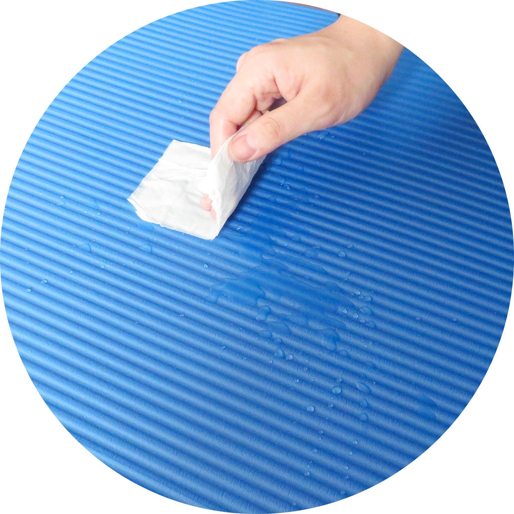 Fitvids 1/2-Inch Thick High Density Foam Exercise Yoga Mat with Carrying Strap, For Cushioning The Body Against Hard Floors, Blu