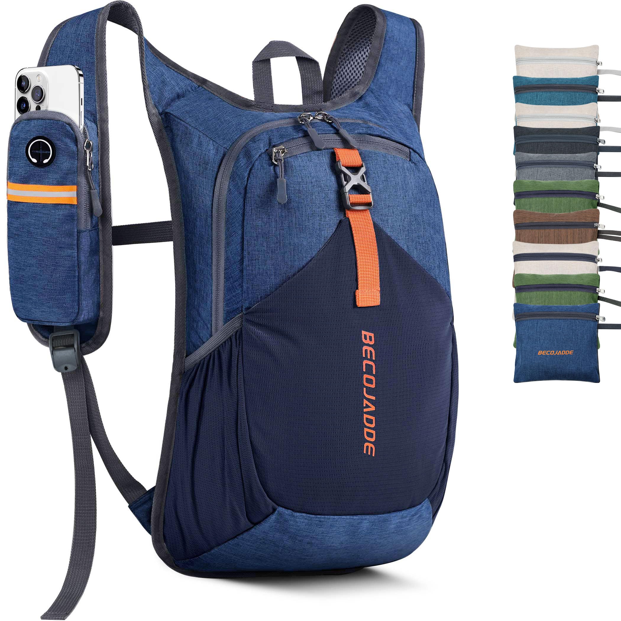 BECOJADDE 15L Small Hiking Backpack for Men Women Foldable Packable Back Pack Ultralight Hiking Daypack for Travel Camping Outdo