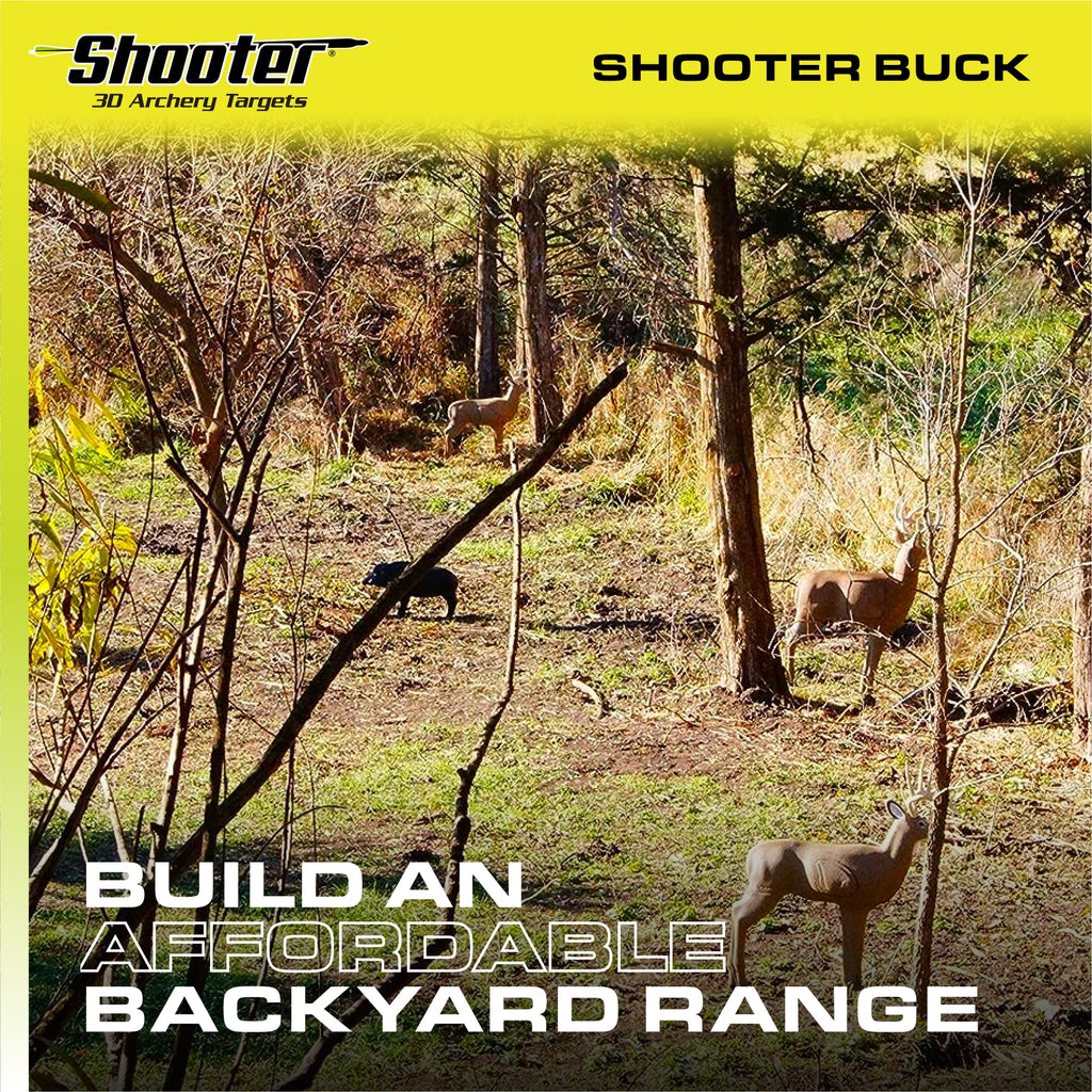 SHOOTER Buck 3D Deer Archery Target with Replaceable Core, Brown