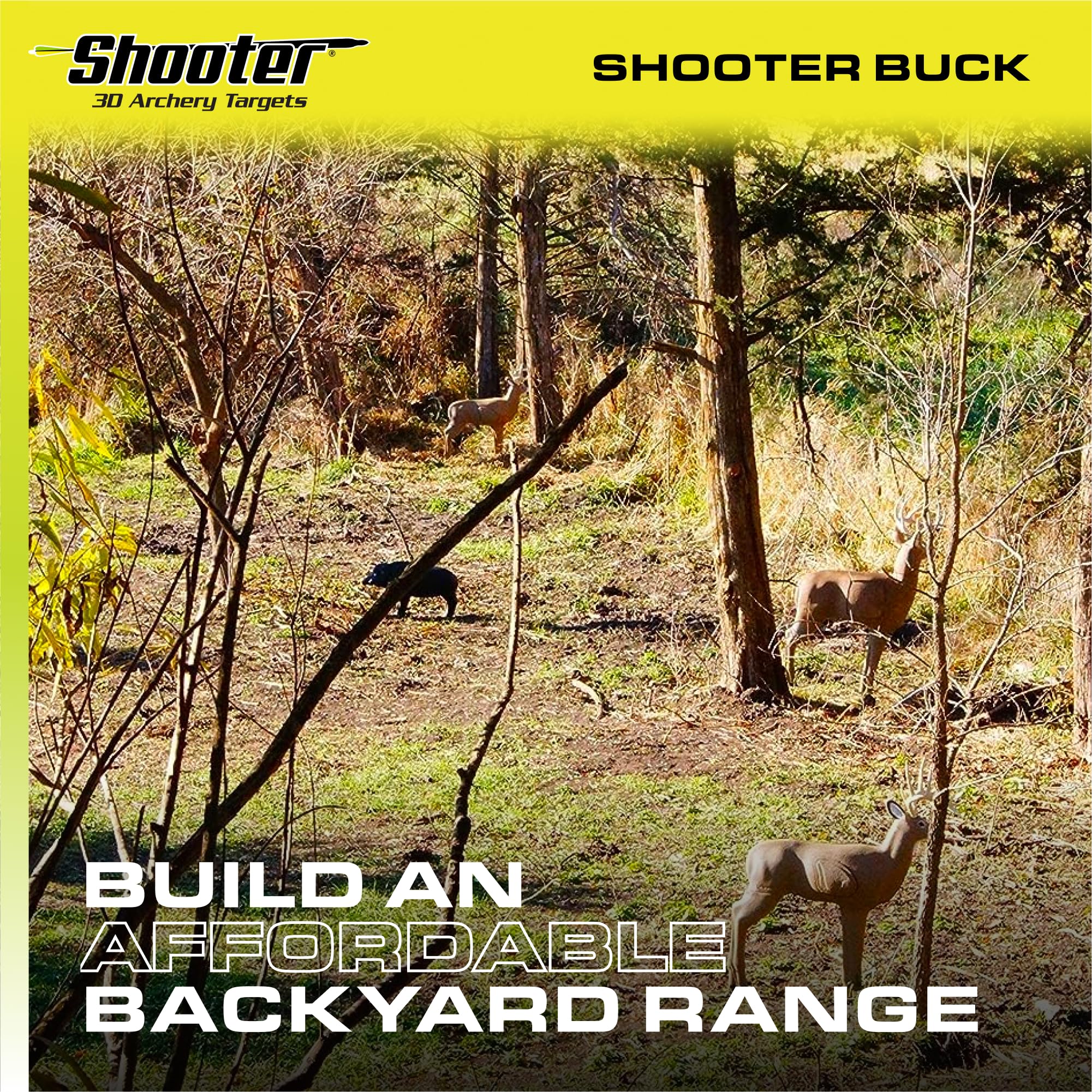 SHOOTER Buck 3D Deer Archery Target with Replaceable Core, Brown