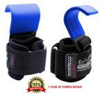 Heavy Duty Pro Metal Lifting Steel Hooks Double Stitching Non-Slip Resistant Coating Neoprene Padded Power Weightlifting Trainin