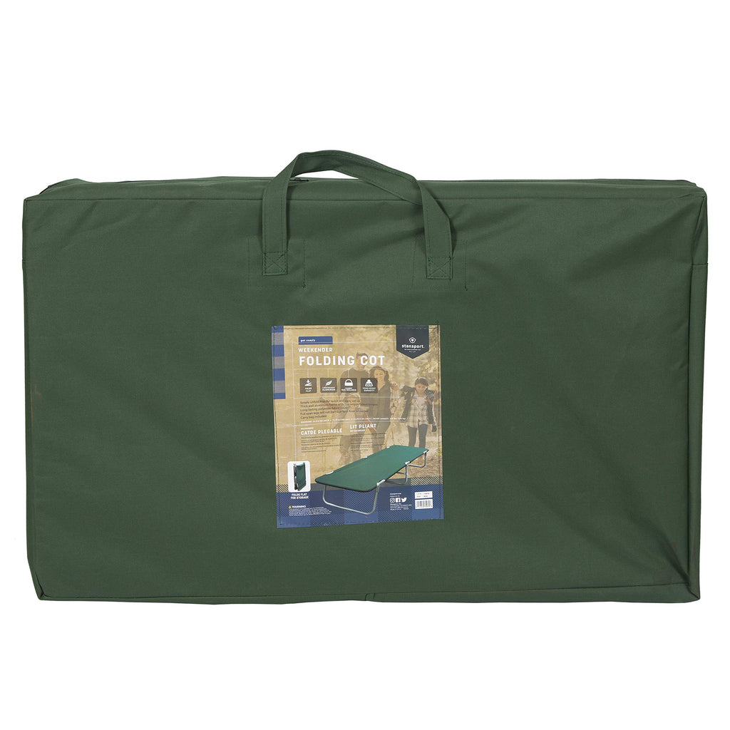 Stansport Weekender Folding Cot (G-72),Green, 71.25'' L X 23'' W X 12.25'' H