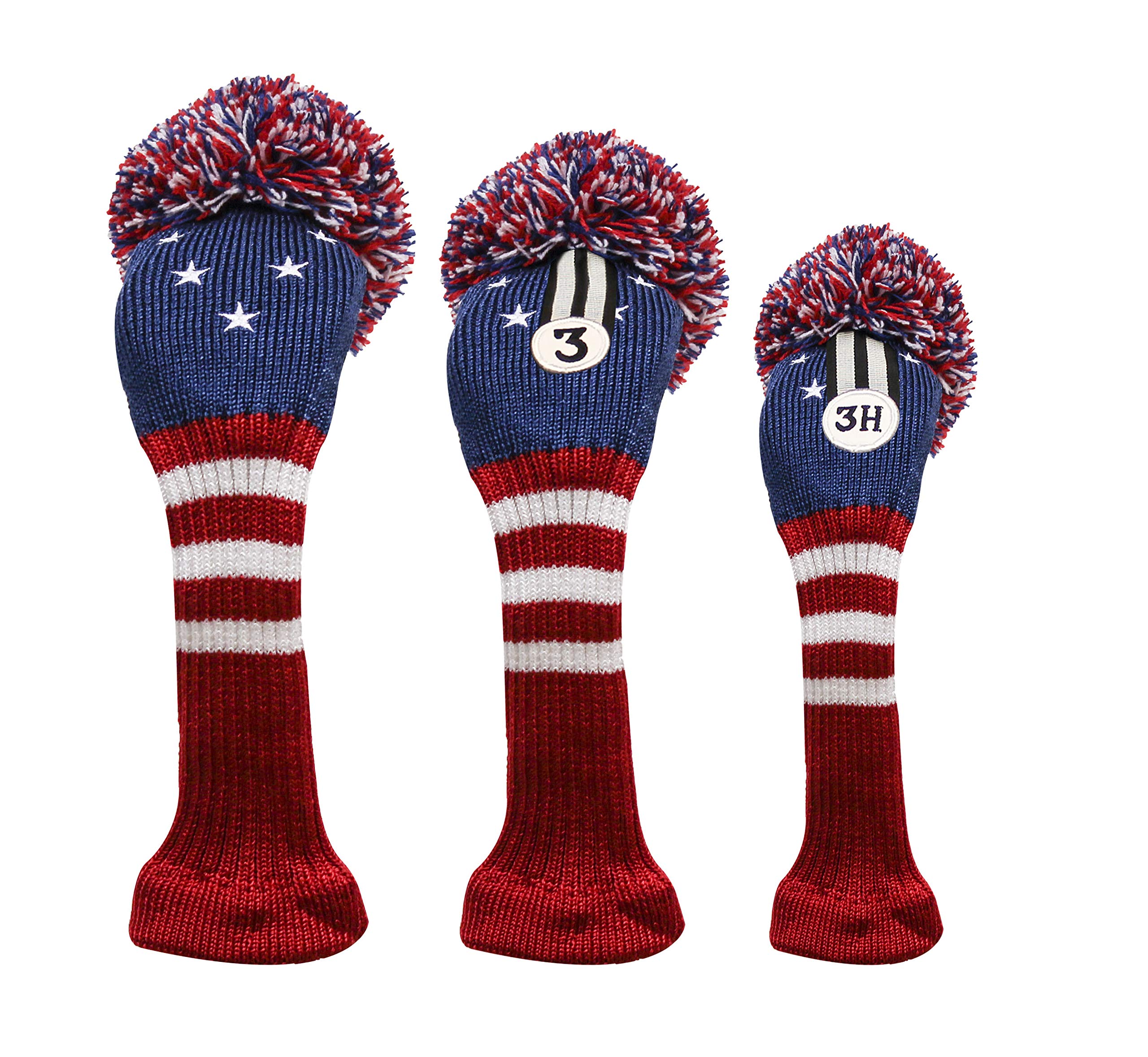 Izzo Vintage Driver Headcover, Patriot Usa, Red, White, Blue
