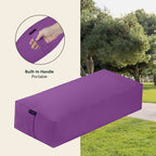 Retrospec Sequoia Meditation Cushion & Yoga Bolster Pillow With Cotton Cover - Supportive 24x12x6in Rectangle for Spine Relief,