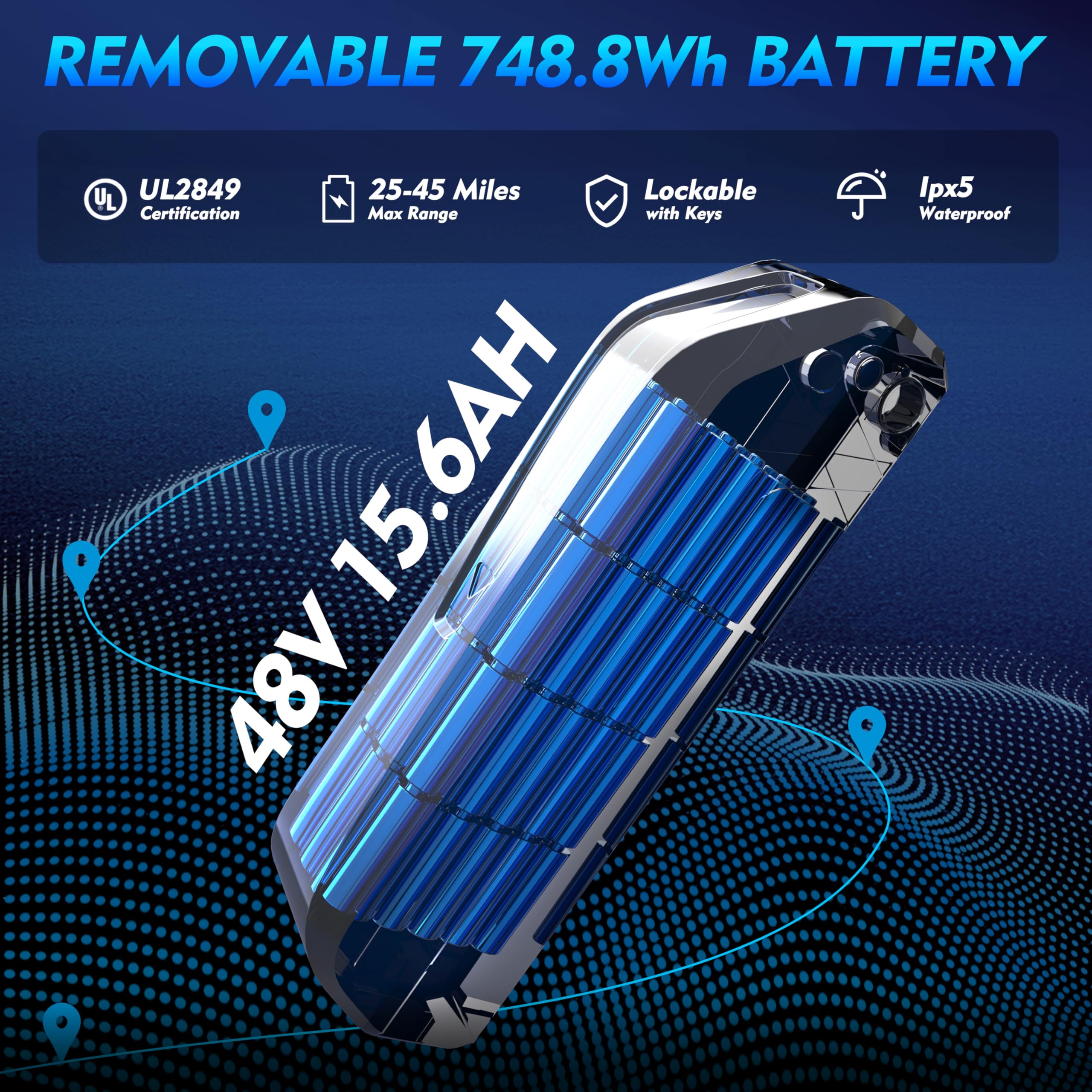 GugoIs Electric Bike for Adults,1000W,32 MPH,48V-15.6AH Battery,Max 25-45 Miles Electric Motorcycle,20 Fat Tire Dirt Bike, SHM 7