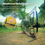 ZELUS Football Throwing Net, 7x7ft Football Training Equipment with 5 Target Pockets for Throwing and Passing Practice, Portable