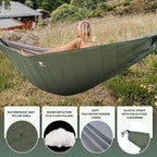 Geertop Ultralight Double Hammock Underquilt Full Length Warm Camping Quilt All Season For Outdoor Backpacking Hiking Travel