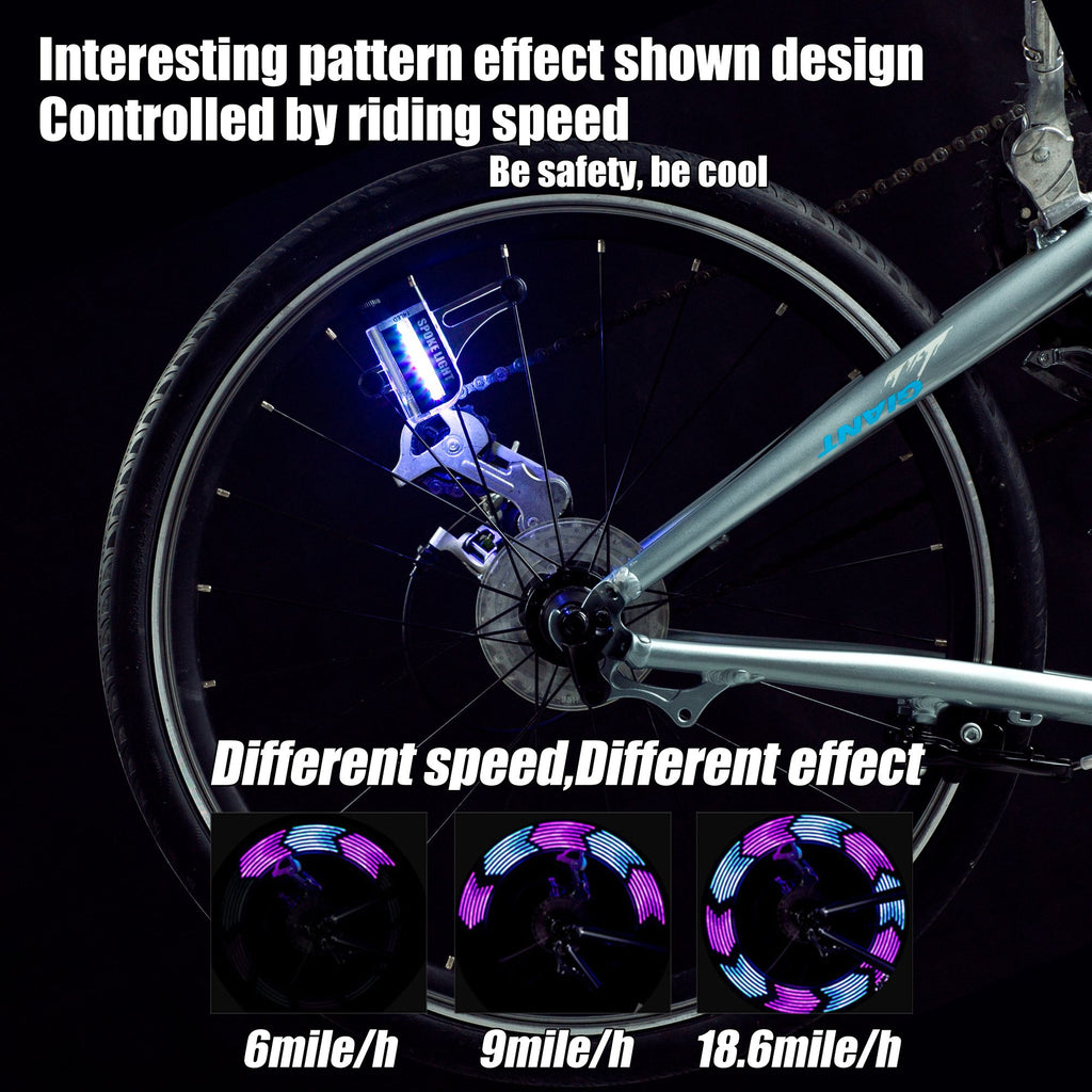 Daway Led Bike Wheel Lights - A12 Waterproof Cool Bicycle Tire Light (2 Pack), Safety Spoke Lights For Kids Adults Boys Girls Ch