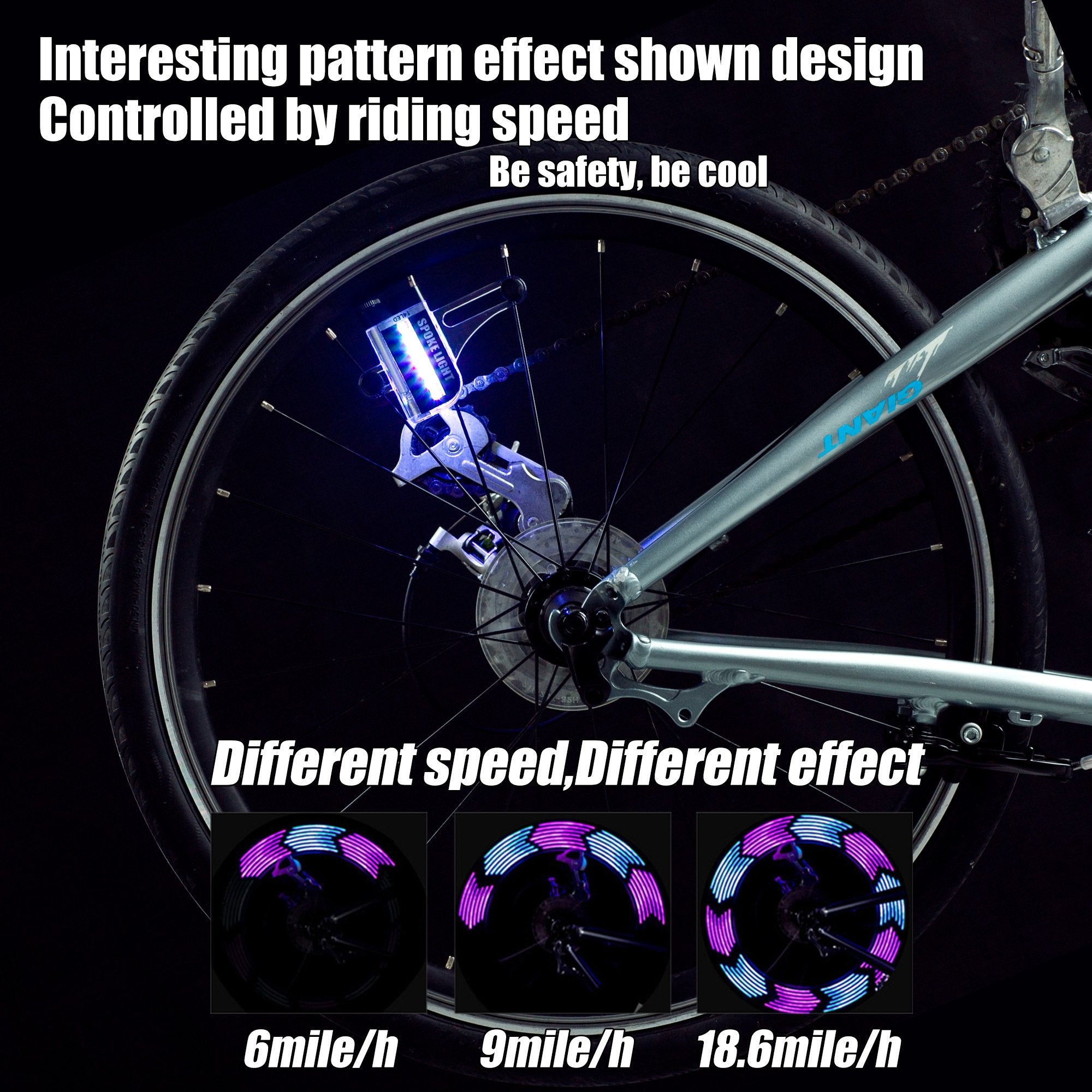 Daway Led Bike Wheel Lights - A12 Waterproof Cool Bicycle Tire Light (2 Pack), Safety Spoke Lights For Kids Adults Boys Girls Ch
