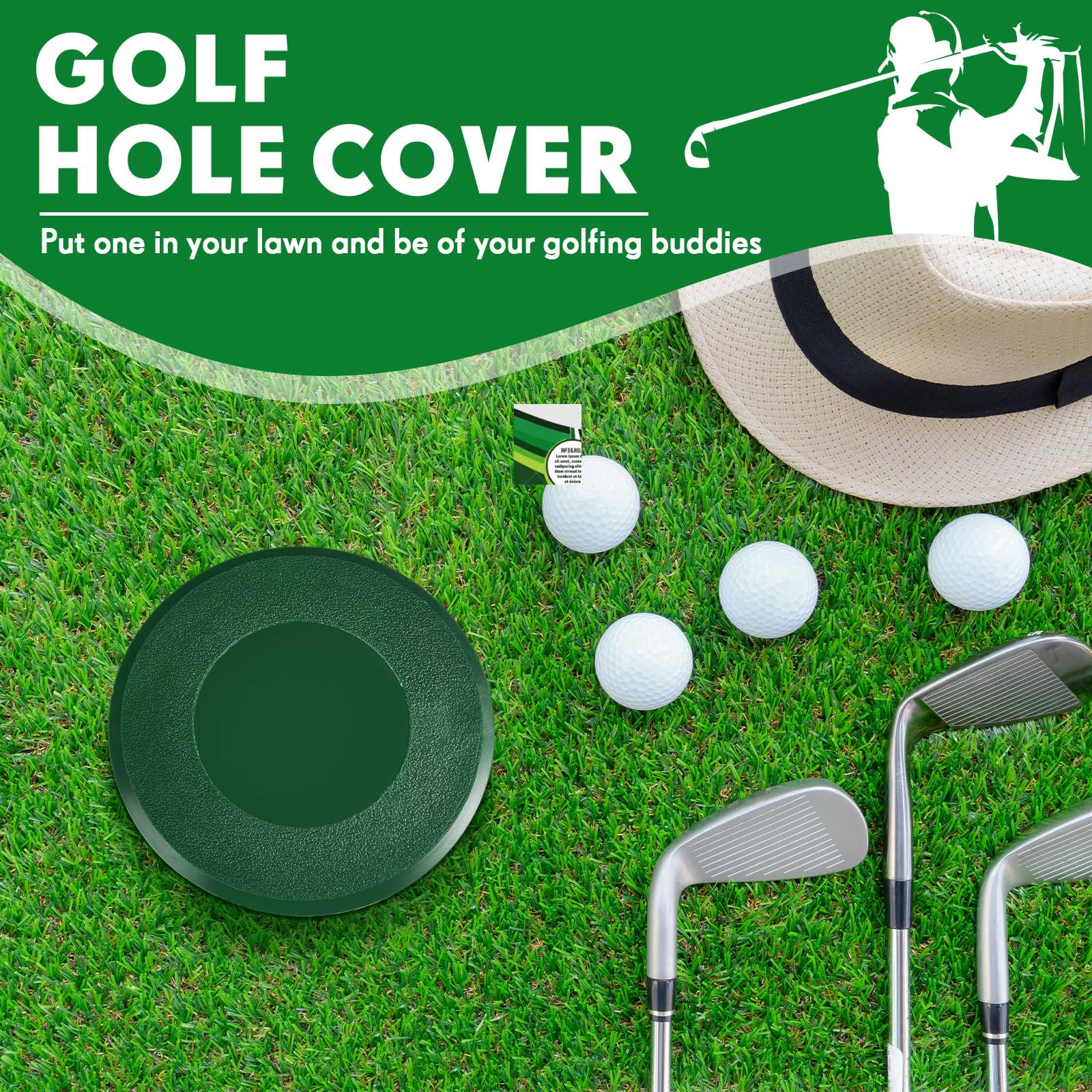 Glimin Golf Cup Cover Golf Hole Putting Green Cup Golf Practice Training Aids Hole Covers For Yard Garden Backyard Game Ball Out