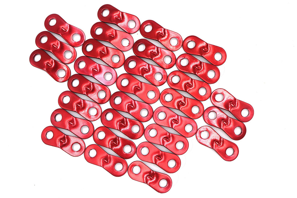 Fgen 30Pcs Outdoor Binocular Aluminum Umbrella Rope Buckle Tent Canopy Pull Rope Accessories Wind Rope Buckle Fixed Buckle Stop 